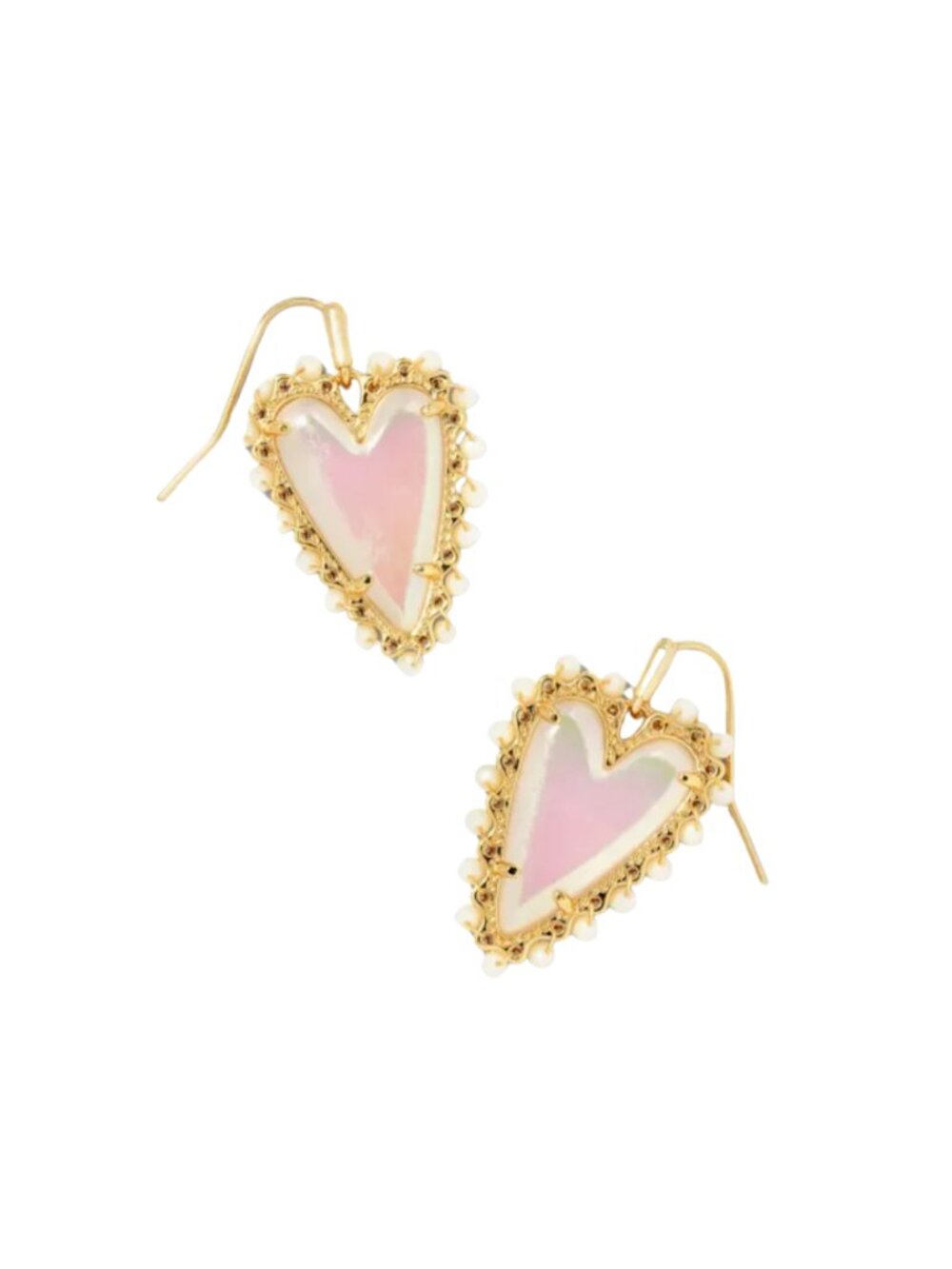 Ansley Beaded Drop Heart Earrings | KENDRA SCOTT